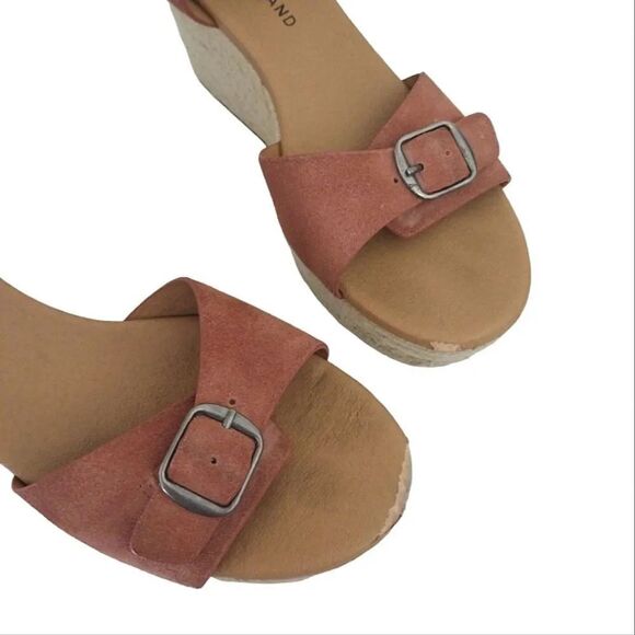 Lucky Brand Rose Naveah Suede Platform Espadrilles Sandals 7.5 - Picture 8 of 16